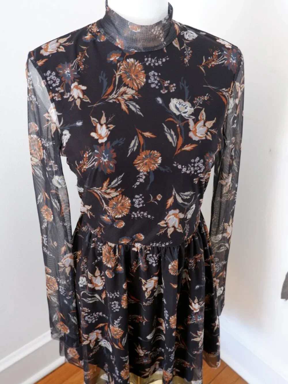 Altar'd State Diya Dress in Black & Rust, Size L - Picture 3 of 5